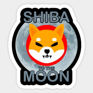 SHIBA COIN TO THE MOON Sticker